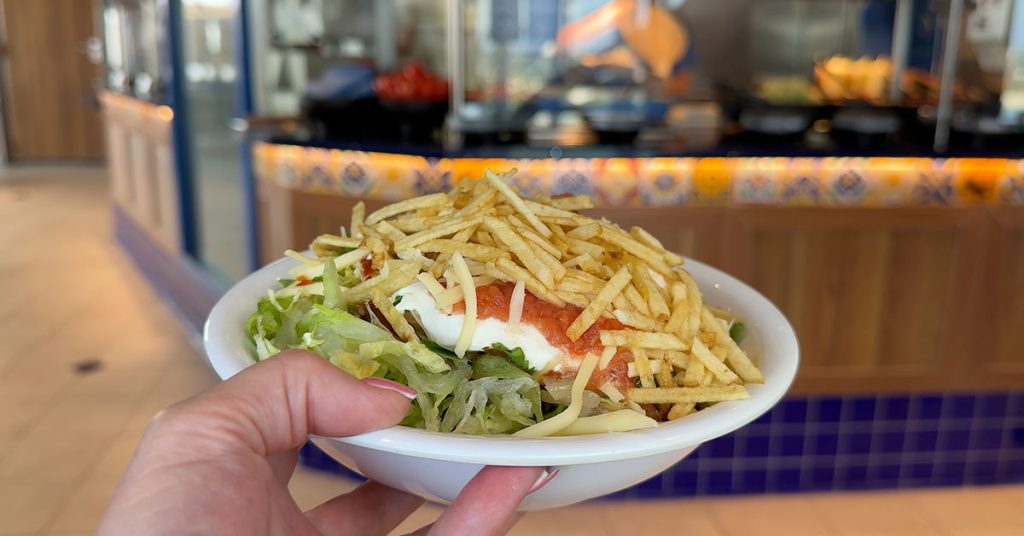 Carnival Miracle food and menus - DIY Taco Salad Hack