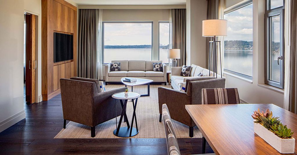 Lake View Corner Suite Seattle Hotel Hyatt Regency Lake Washington
