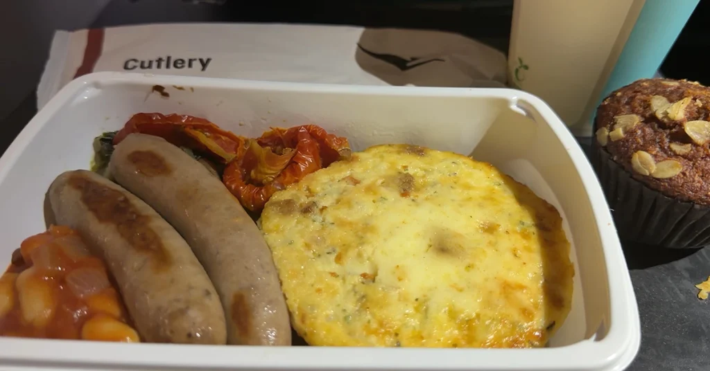 Qantas Sydney to Dallas Flight Review - food