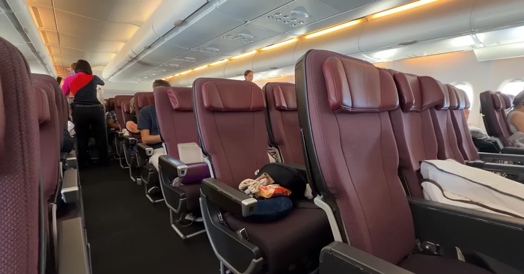 Qantas A380 Economy Review seating